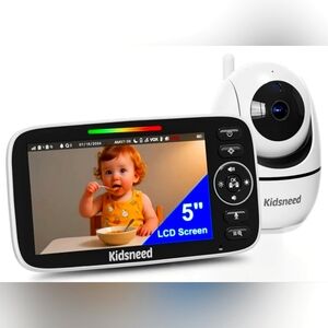 Baby Monitor with Camera and Audio – 720P Baby Camera No Wifi, 5 inch Screen